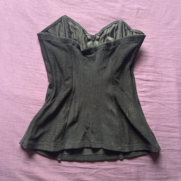 DKNY Black Strapless Wired Corset Top - Picture 3 of 4